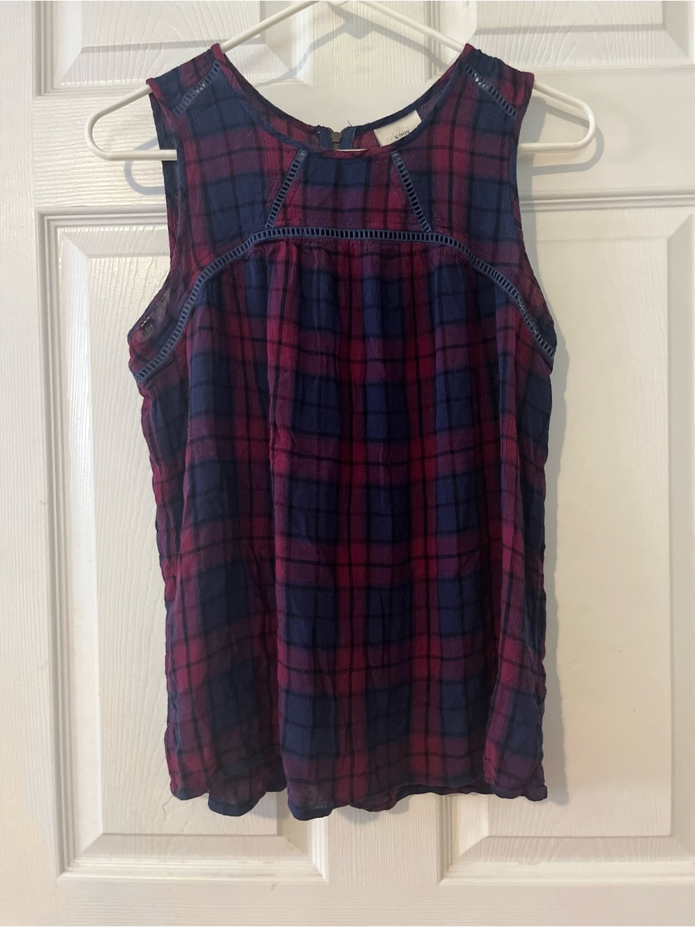 Knox Rose Plaid Sleeveless Top